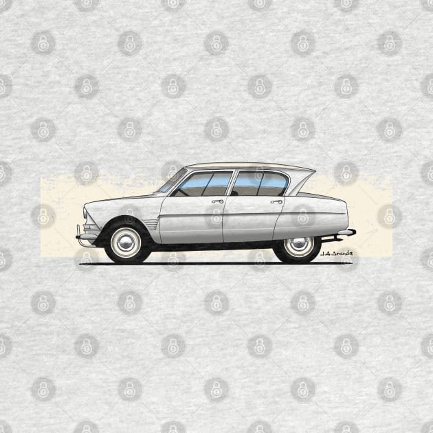 My drawing of the iconic French classic car designed by Flaminio Bertoni transparent by jaagdesign